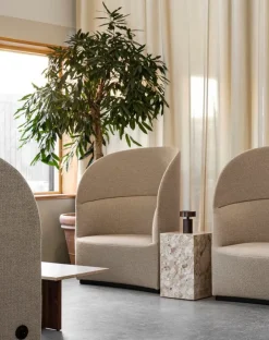 Audo Copenhagen Plinth table, high, Kunis Breccia marble