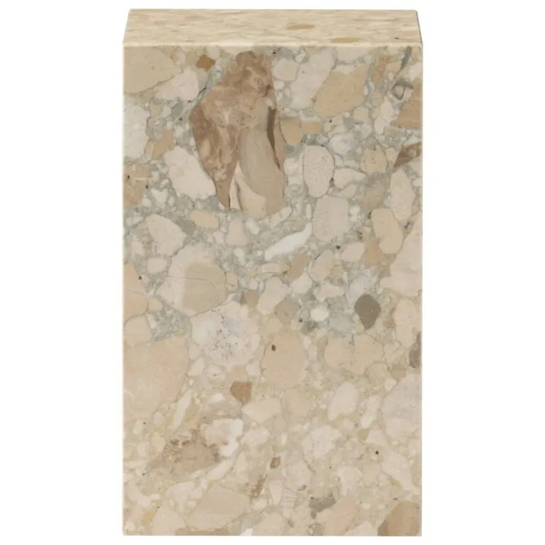 Audo Copenhagen Plinth table, high, Kunis Breccia marble