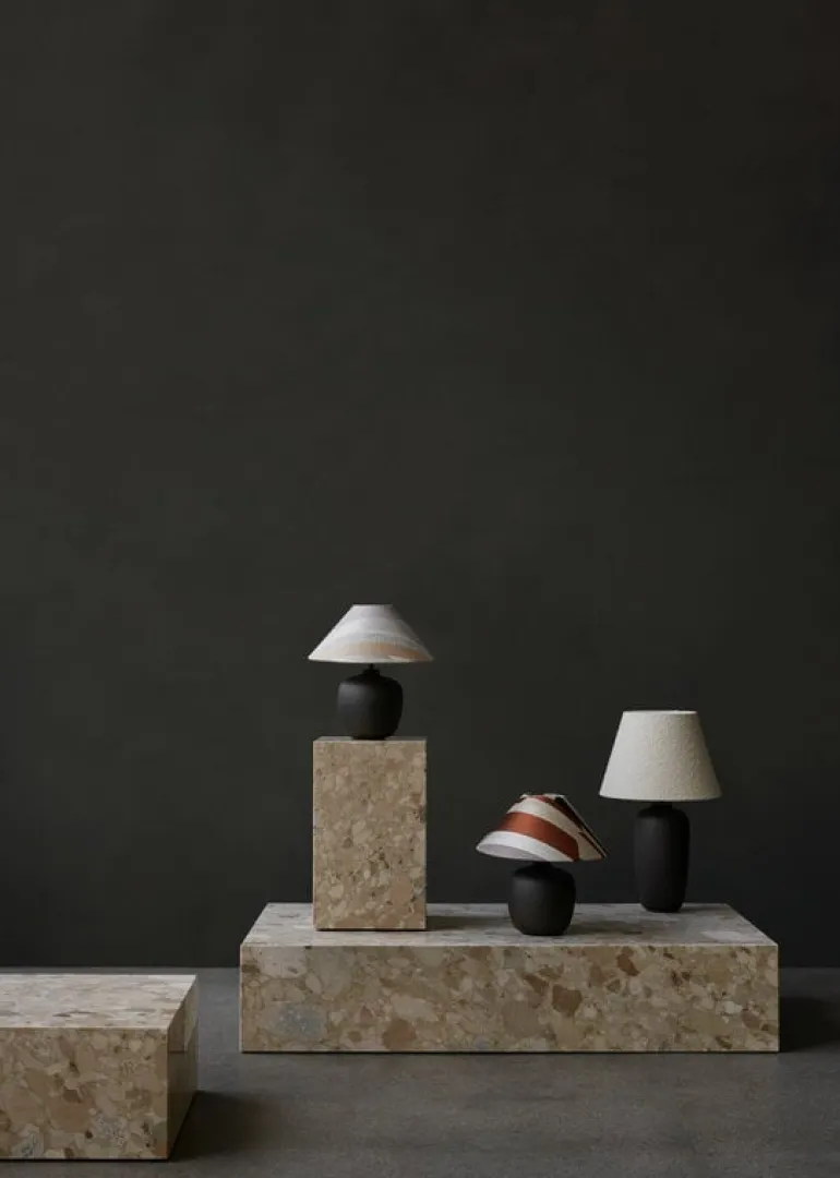Audo Copenhagen Plinth table, high, Kunis Breccia marble