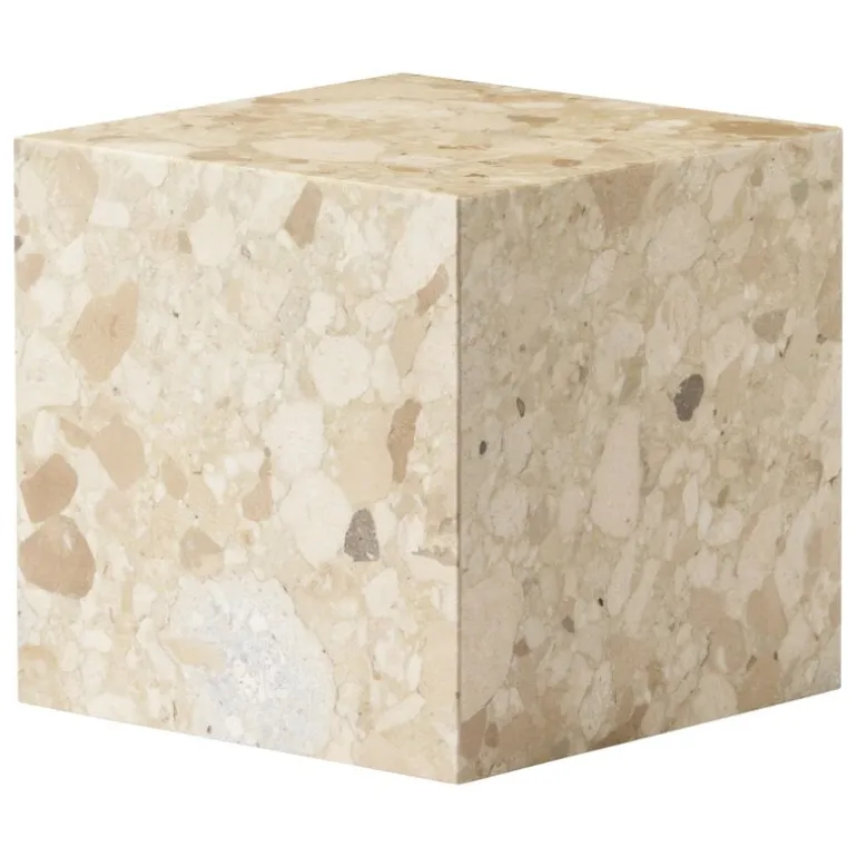 Audo Copenhagen Plinth table, cube, Kunis Breccia marble
