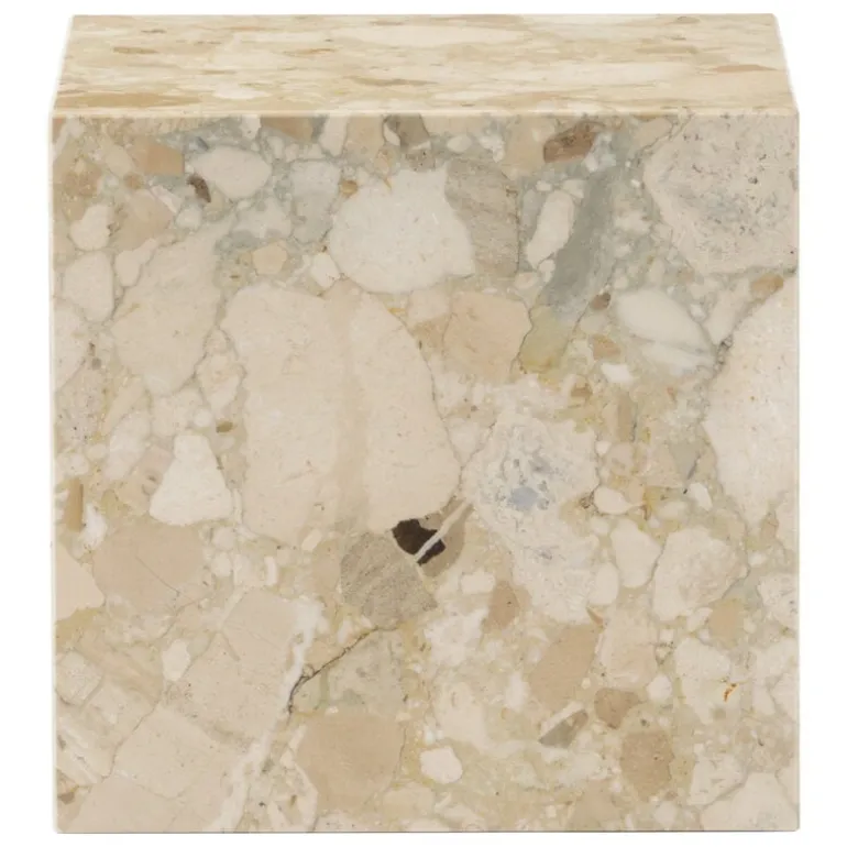Audo Copenhagen Plinth table, cube, Kunis Breccia marble