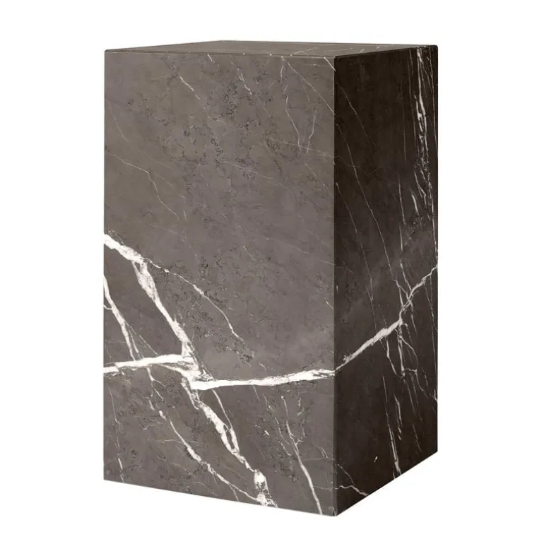 Audo Copenhagen Plinth table, high, grey Kendzo marble