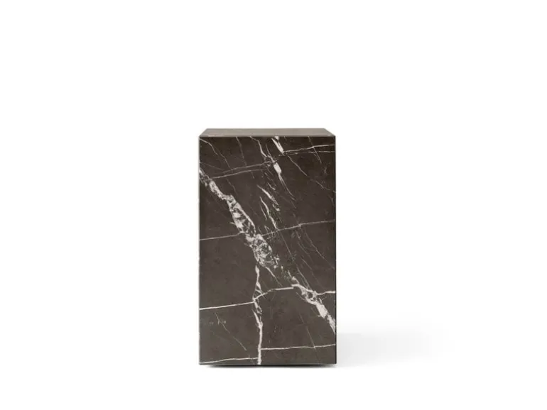 Audo Copenhagen Plinth table, high, grey Kendzo marble