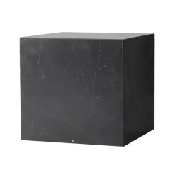 Audo Copenhagen Plinth table, cube, black Marquina marble