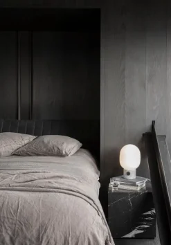 Audo Copenhagen Plinth table, cube, black Marquina marble