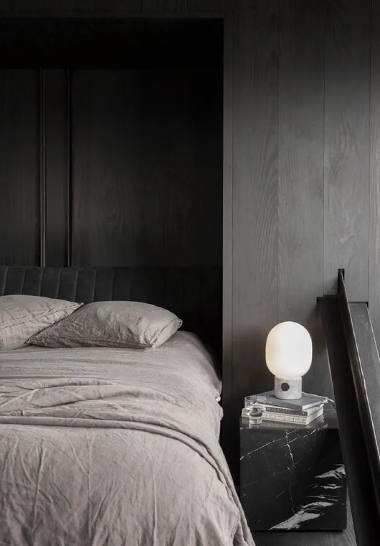 Audo Copenhagen Plinth table, cube, black Marquina marble