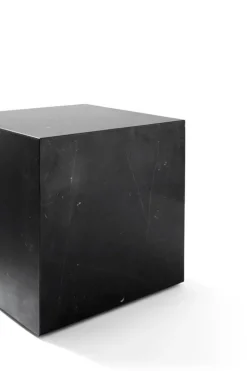 Audo Copenhagen Plinth table, cube, black Marquina marble