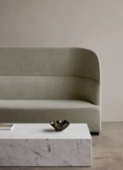 Audo Copenhagen Plinth table, low, white Carrara marble