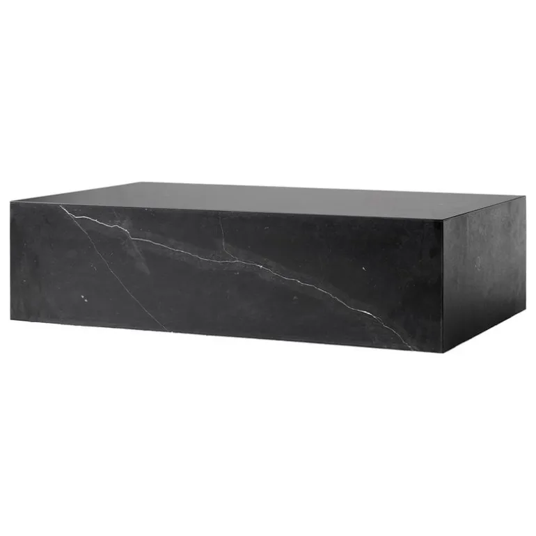 Audo Copenhagen Plinth table, low, black Marquina marble