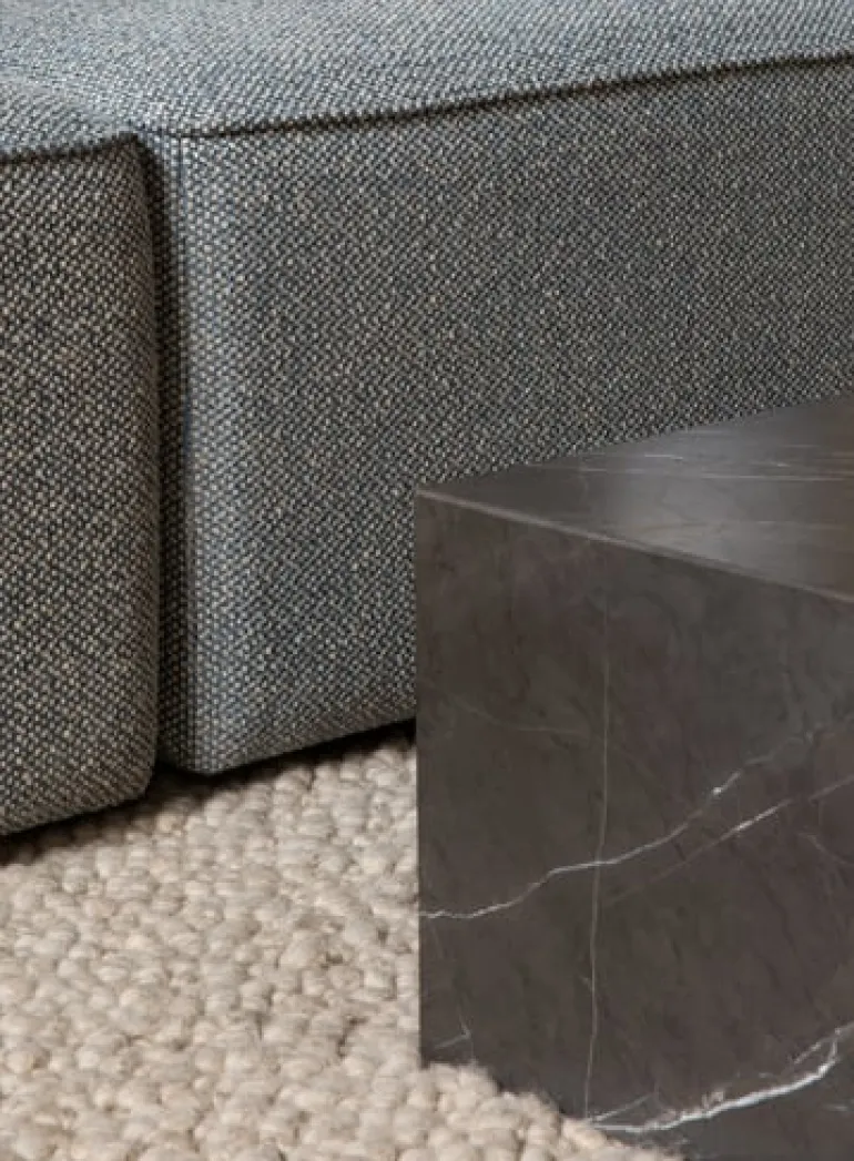 Audo Copenhagen Plinth table, low, black Marquina marble