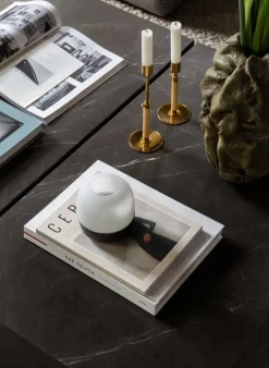 Audo Copenhagen Plinth table, low, black Marquina marble