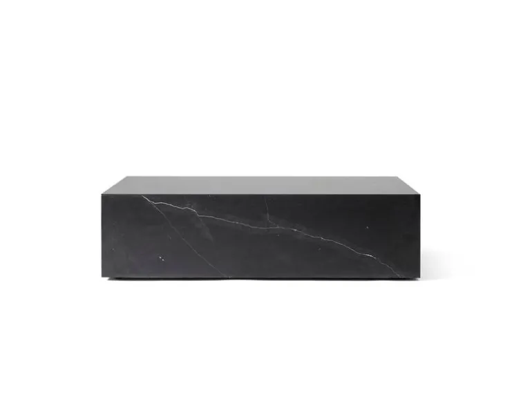 Audo Copenhagen Plinth table, low, black Marquina marble