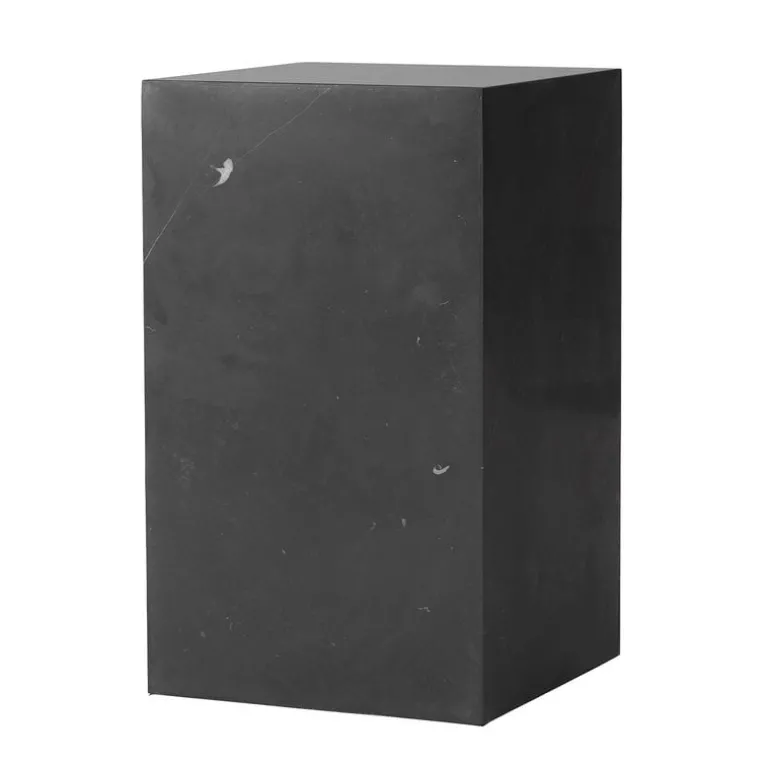 Audo Copenhagen Plinth table, high, black Marquina marble