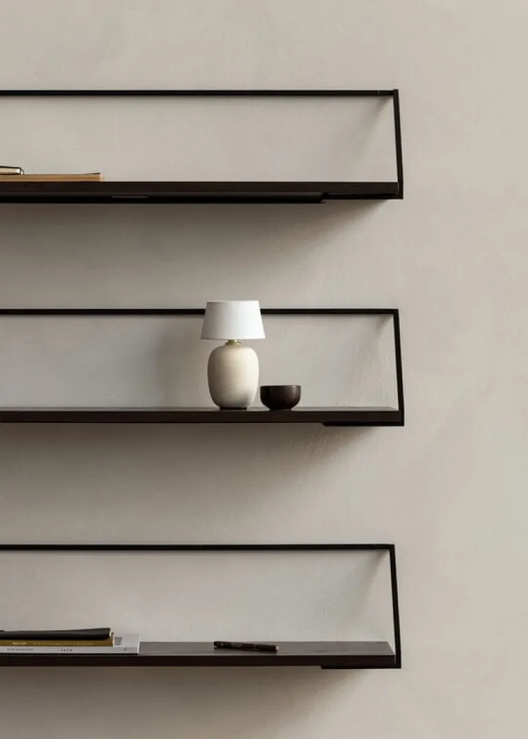 Audo Copenhagen Rail shelf, dark stained oak - black