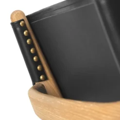 Audo Copenhagen Saxe lounge chair, oiled oak - black leather