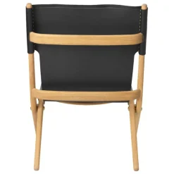 Audo Copenhagen Saxe lounge chair, oiled oak - black leather