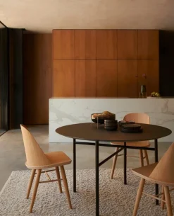 Audo Copenhagen Snaregade table, round, 120 cm, dark stained oak