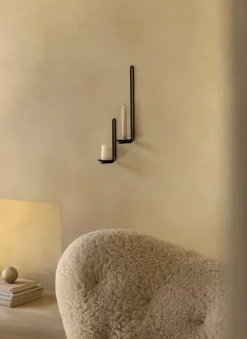 Audo Copenhagen The Tired Man armchair, Moonlight sheepskin