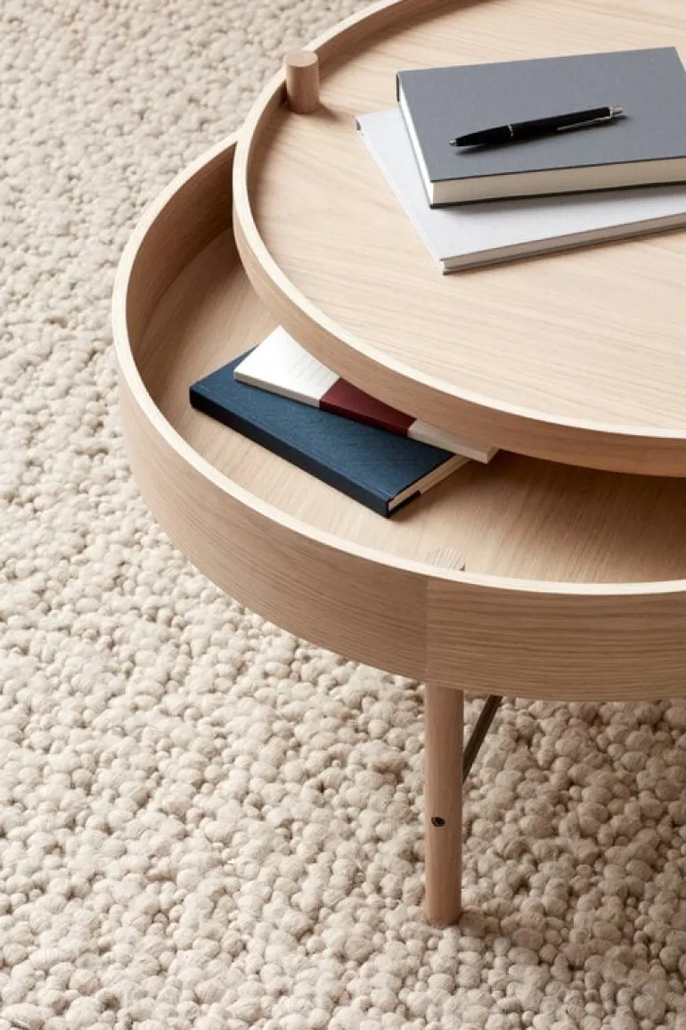 Audo Copenhagen Turning Table, white oak