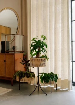 Audo Copenhagen Umanoff planter, 69 cm, black - rattan