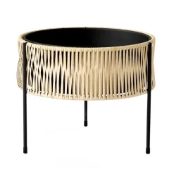 Audo Copenhagen Umanoff planter, 32,5 cm, black - rattan