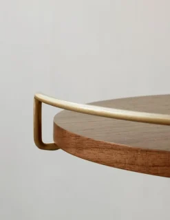 Audo Copenhagen Umanoff side table, 45 cm, walnut - brushed brass