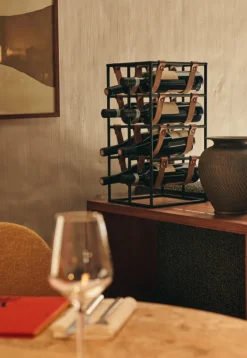 Audo Copenhagen Umanoff wine rack, black - cognac