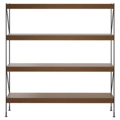 Audo Copenhagen Zet Storage System, H158, black steel - dark stained oak