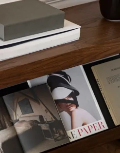 Audo Copenhagen Zet Storage System, H158, black steel - dark stained oak