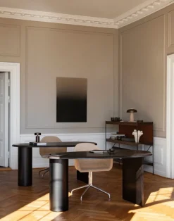 Audo Copenhagen Zet Storage System, H114, black steel - dark stained oak