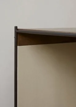 Audo Copenhagen Zet Storage System, H70, black steel - dark stained oak