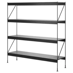 Audo Copenhagen Zet Storage System, H158, black steel - black oak