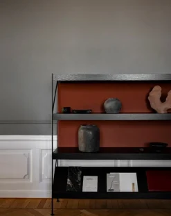 Audo Copenhagen Zet Storage System, H158, black steel - black oak