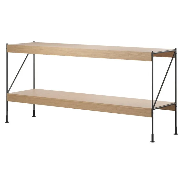 Audo Copenhagen Zet Storage System, H70, black steel - oak