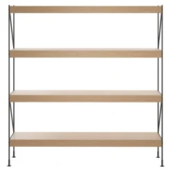 Audo Copenhagen Zet Storage System, H158, black steel - oak