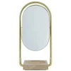 AYTM Angui table mirror, travertine - gold