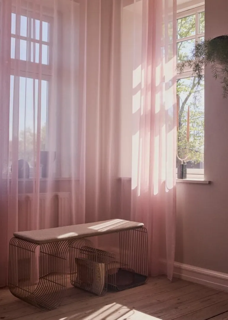 AYTM Curva bench, silver