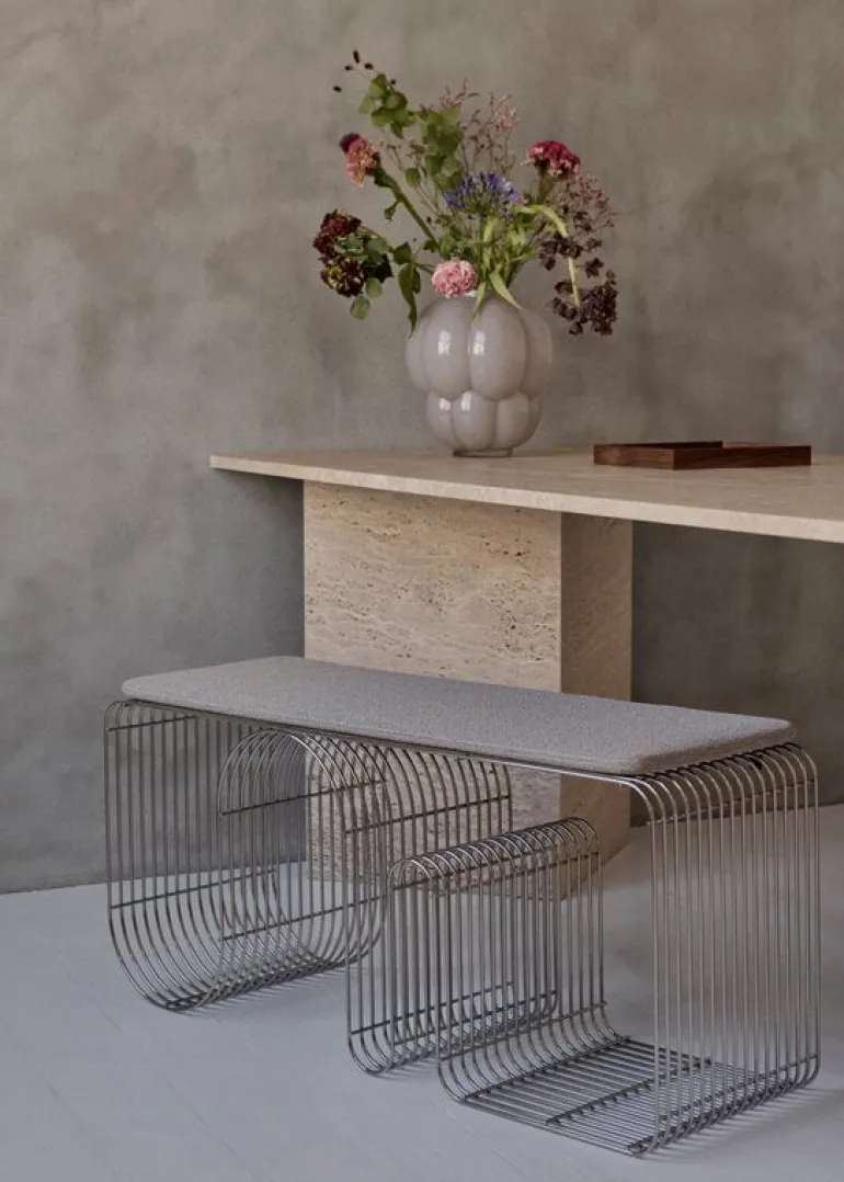 AYTM Curva bench, silver