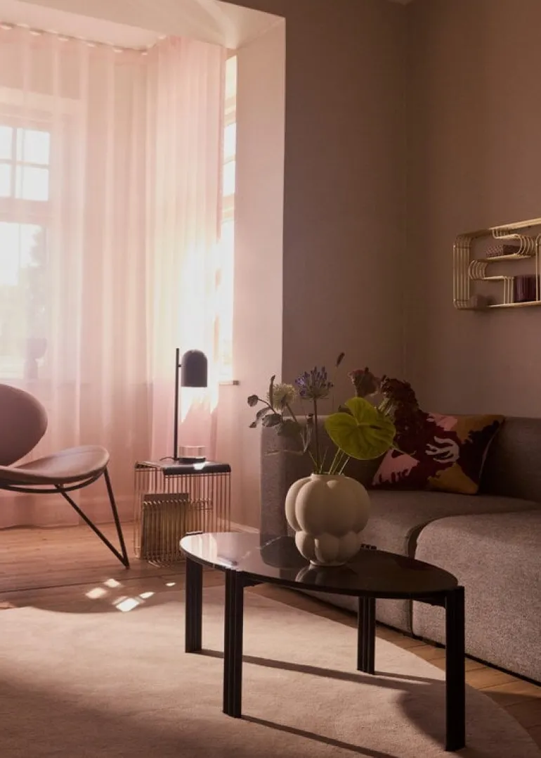 AYTM Curva Rectangular display shelf, gold