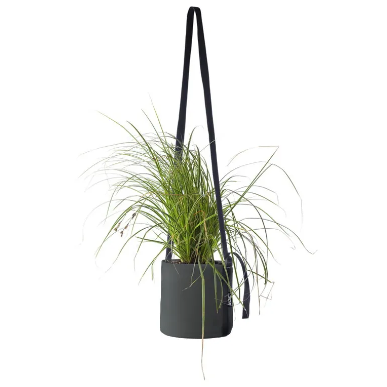 Bacsac Hanging fabric pot, 10 L, black grey