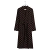 Baina Bath robe Sulis, tabac - noir
