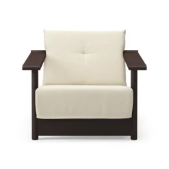 Bebó Objects Baba lounge chair, brown ash - off-white
