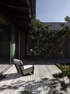 Bebó Objects Baba lounge chair, brown ash - off-white