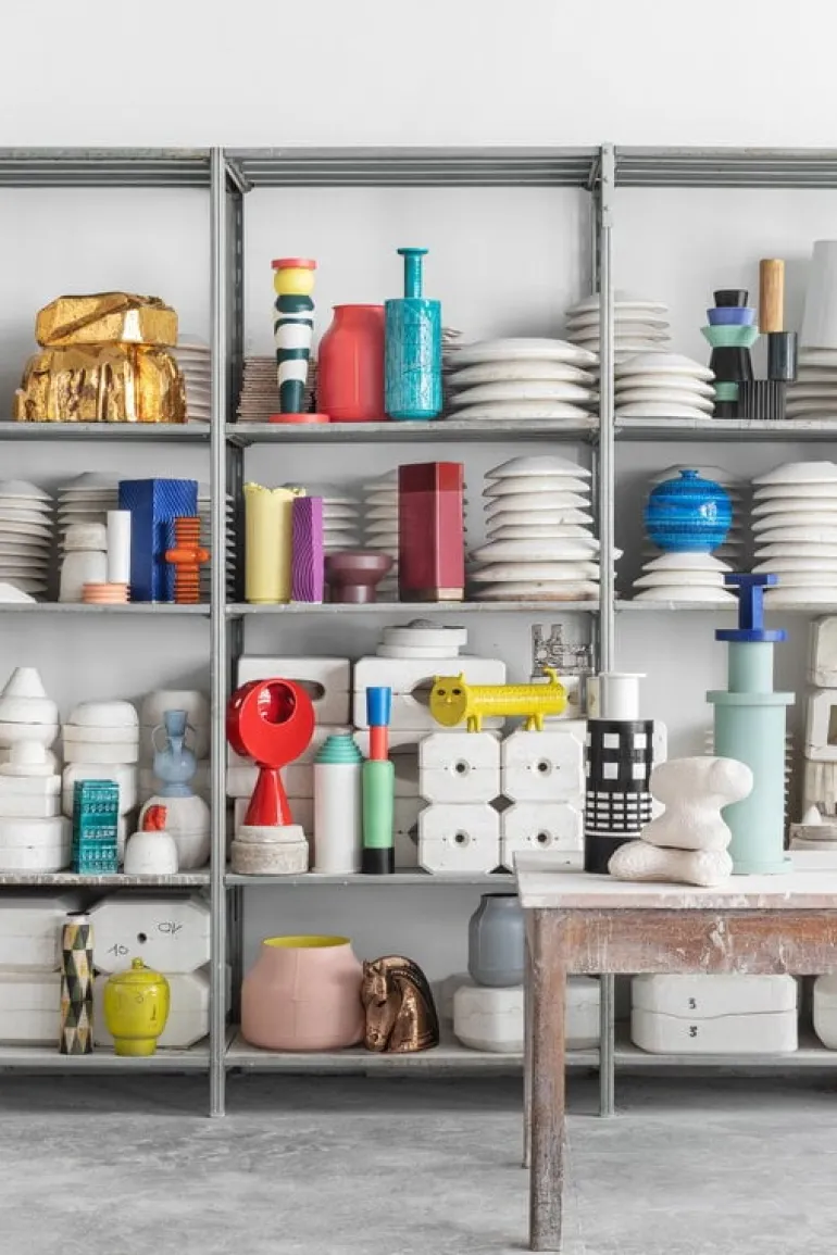 Bitossi Cat figure, 17 x 37 cm, yellow