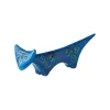 Bitossi Cat triangle head figure, Rimini blue
