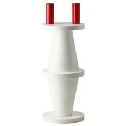 Bitossi F.3 sculpture, matt white - glossy red