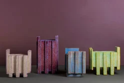 Bitossi Merlate vase 24 x 22 x 40 cm, bordeaux - purple