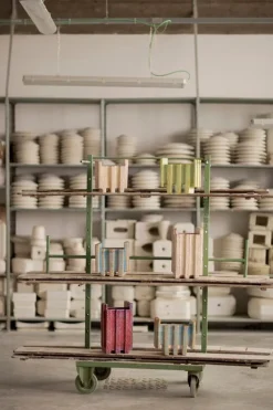 Bitossi Merlate vase 24 x 22 x 40 cm, bordeaux - purple