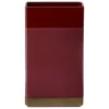 Bitossi Vase, high rectangular, 38 x 21 cm, burgundy