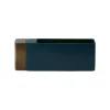 Bitossi Vase, low rectangular, 16,5 x 42 cm, petrol blue